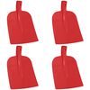 vidaXL Shovel Head 4 pcs Red 32 x 24.5 cm Powder-Coated Steel