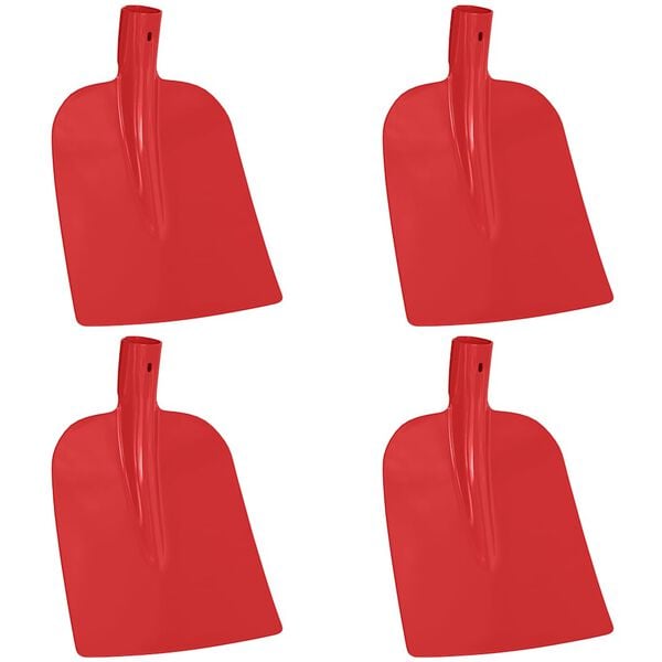 vidaXL Shovel Head 4 pcs Red 32 x 24.5 cm Powder-Coated Steel