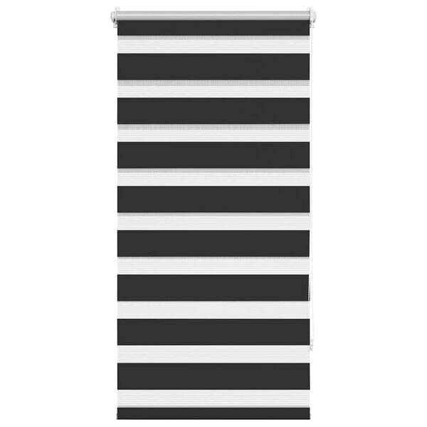 vidaXL Zebra blind 60.9x120 cm Fabric Width 56.7 cm black