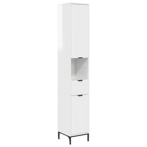 vidaXL Bathroom Cabinet High Gloss White 31.5 x 33 x 190 cm