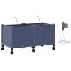 vidaXL Garden Planter with Irrigation&Wheels 2 pcs Grey PP