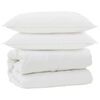 vidaXL Duvet with Pillows with Pillow 3 pcs White Microfiber