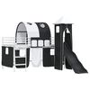 vidaXL Kids'Loft Bed Frame White and Black 79.5 x 200 cm Metal
