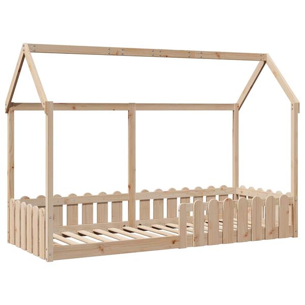 vidaXL Kids' House Bed Frame without Mattress 80x200 cm Solid Wood Pine