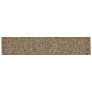 vidaXL Area Rug Natural and Black 80 x 400 cm Jute