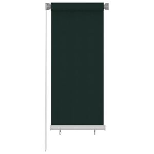 vidaXL Outdoor Roller Blind 65(W)x140(H) cm Dark Green HDPE