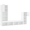 vidaXL 4 Piece TV Wall Units with LED White Engineered Wood