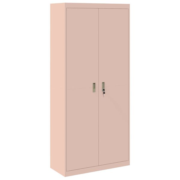 vidaXL Storage Cabinet 2 pcs Pink 90 x 40 x 200 cm Cold-Rolled Steel