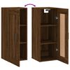 vidaXL Wall Mounted Cabinet Brown Oak 34.5x34x90 cm Engineered Wood