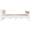 vidaXL Bed Frame with Headboard White 200x200 cm Solid Wood Pine