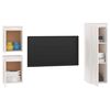 vidaXL TV Cabinets 3 pcs White Solid Wood Pine