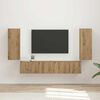 vidaXL TV Wall Cabinet Set 4 pcs Artisan Oak Engineered Wood