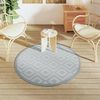 vidaXL Outdoor Carpet ARAKIL Grey &Oslash;120 cm PP