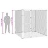 vidaXL Outdoor Dog Kennel Silver 2x2x2 m Galvanised Steel
