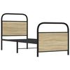 vidaXL Bed Frame Without Mattress 75x190 cm Small Single Sonoma Oak Engineered Wood
