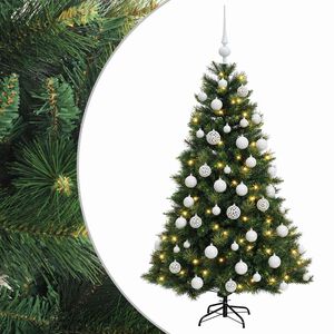 vidaXL Artificial Christmas Tree with Bauble 120 cm 150 LEDs