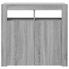 vidaXL Sideboard with LED Lights Grey Sonoma 80x35x75 cm