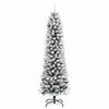 vidaXL Artificial Christmas Tree with 150 LEDs with Stand White 120 cm