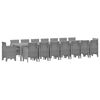 vidaXL Garden Dining Set with Cushions 17 pcs Light Grey PP