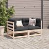 vidaXL 2 Piece Garden Sofa Set Solid Wood Pine
