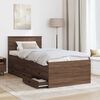 vidaXL Daybed Manual Brown Oak and Black 100 x 200 cm Engineered Wood