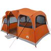 vidaXL Family Tent with Roof Orange and Orange 435 x 255 x 216 cm