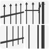 vidaXL Fence Gate Boxtel Single Door with Spike Top Steel 1x1.2 m Black