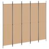 vidaXL Room Divider Beige 250 x 220 cm Fabric