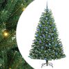 vidaXL Artificial Hinged Christmas Tree Green 180 cm PVC and Metal