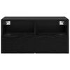 vidaXL TV Wall Cabinets Wall-mounted 2 pcs Black Oak 60 x 30 x 30 cm