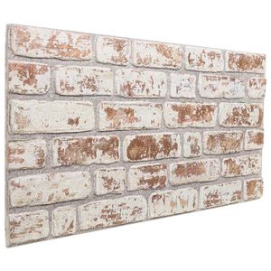 vidaXL Wall Panels 10 pcs 100 x 50 cm Red and White EPS Foam