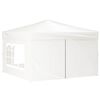 vidaXL Folding Party Tent with Sidewalls White 3x3 m