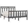 vidaXL Bed Frame without Mattress Grey Solid Wood Pine 150x200 cm King Size