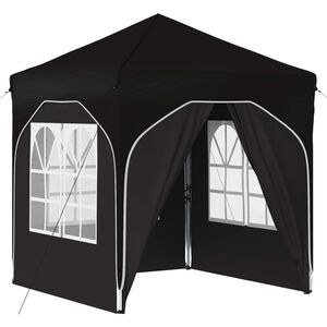 vidaXL Pop-up Party Tent 192 x 192 x 245 cm Black