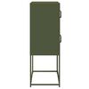 vidaXL Highboard Olive Green 68x39x107 cm Steel