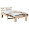vidaXL Bed Frame with Headboard Natural 75 x 190 cm Solid Pine Wood