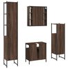 vidaXL 4 Piece Bathroom Cabinet Set Brown Oak Engineered Wood