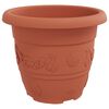 vidaXL Round Flower Pot 6 pcs Brick Red &Oslash; 30 x 25 cm Plastic