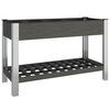 vidaXL Garden Raised Bed with Shelf Grey 120x50x75 cm WPC