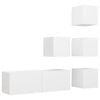 vidaXL TV Cabinet Set | Set of 5 | White | Engineered wood | TV Cabinet Set