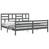 vidaXL Bed Frame without Mattress Grey 200x200 cm Solid Wood