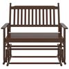 vidaXL Glider Bench Brown 118x70x104.5 cm Solid Wood Poplar