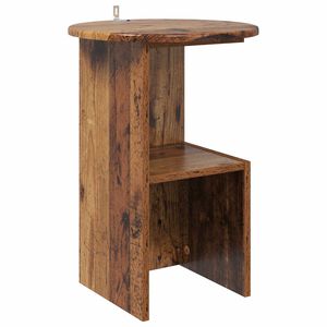 vidaXL Side Table Old Wood &Oslash; 39.5 x 55 cm Engineered Wood