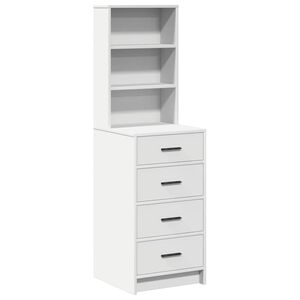 vidaXL Highboard with Drawer White 40 x 41 x 135 cm Engineered wood