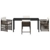 vidaXL Garden Dining Set 5 pcs Brown Poly Rattan