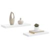 vidaXL Floating Wall Shelves 2 pcs High Gloss White 60x23.5x3.8 cm MDF