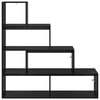 vidaXL Room Divider Bookcase Black Oak 143.5 x 29 x 143.5 cm