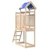 vidaXL Play Tower Brown 52.5 x 110.5 x 215 cm Solid Pine Wood