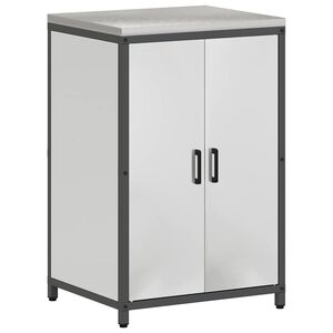 vidaXL Kitchen Storage with Shelf Silver 60 x 50 x 92 cm Steel
