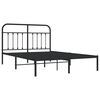 vidaXL Metal Bed Frame without Mattress with Headboard Black 140x200cm